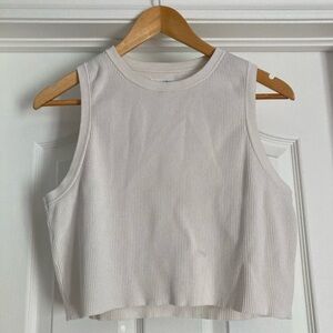 Hudson North cream sweater tank, cropped, size L